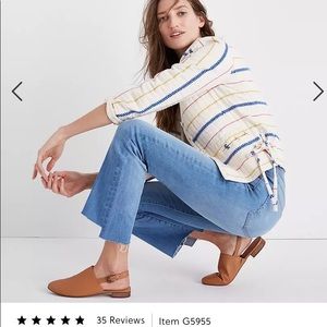 Madewell callie slipper flat in leather